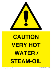 CAUTION VERY HOT WATER / STEAM-OIL